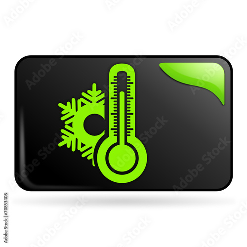 froid sur bouton web rectangle vert