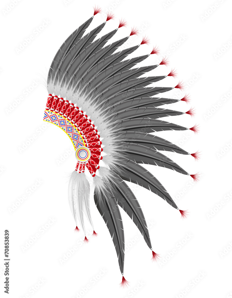 mohawk hat of the american indians vector illustration Stock Vector ...