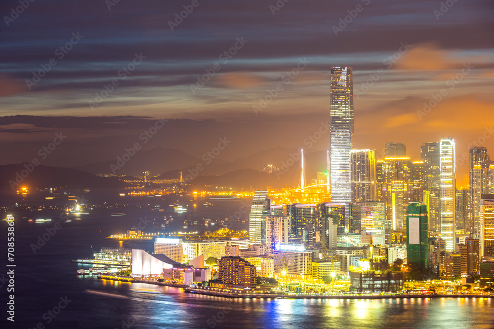 Hong Kong city Skyline