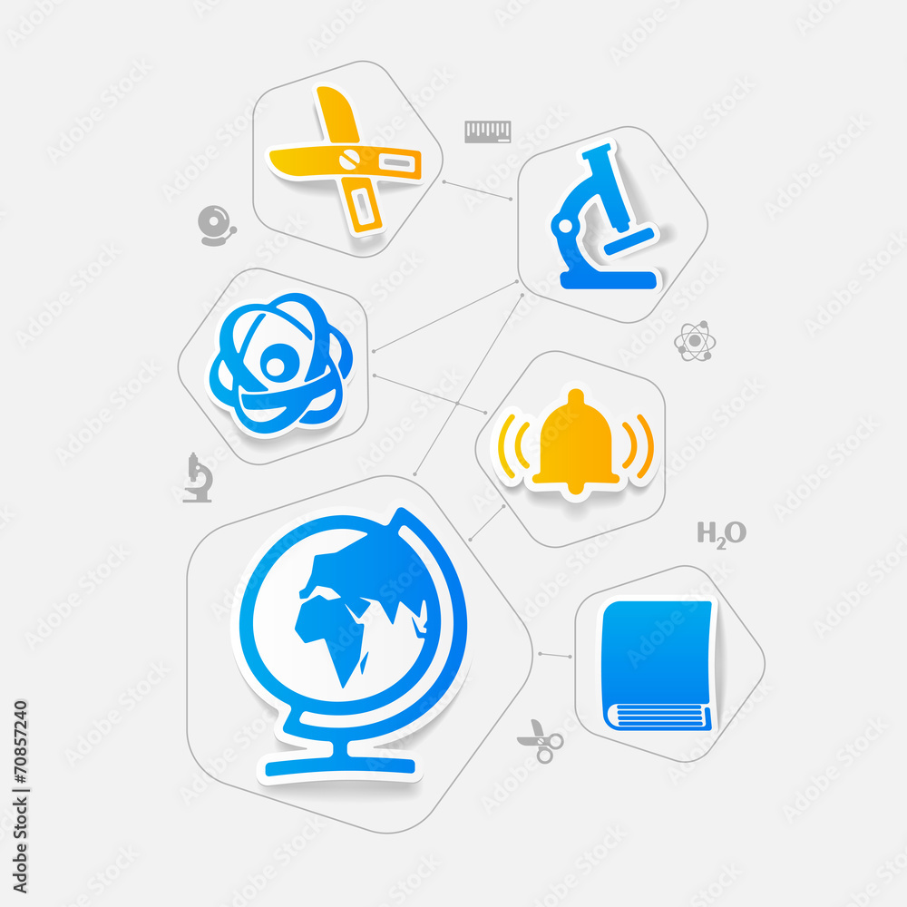 Fototapeta premium education sticker infographic