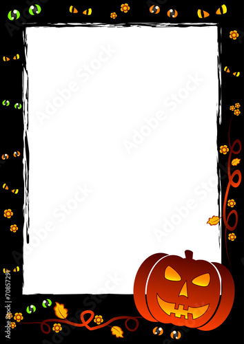 Holiday frame on theme Halloween with field for text