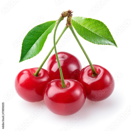 Cherry isolated on white