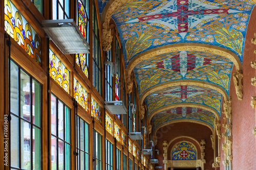 Interior of Hospital de la Santa Creu i Sant Pau in Barcelona photo