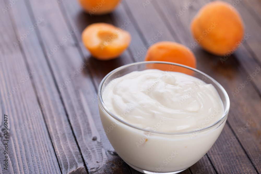 Yogurt with apricots Yogurt with apricots