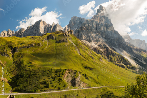 Canvas Print Passo Rolle, Dolomites, Alps, Italy