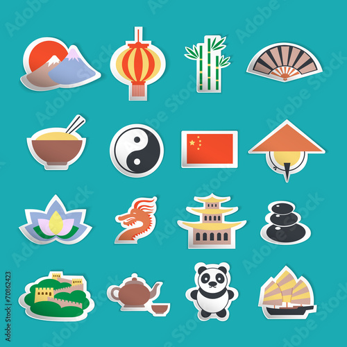 China icons stickers