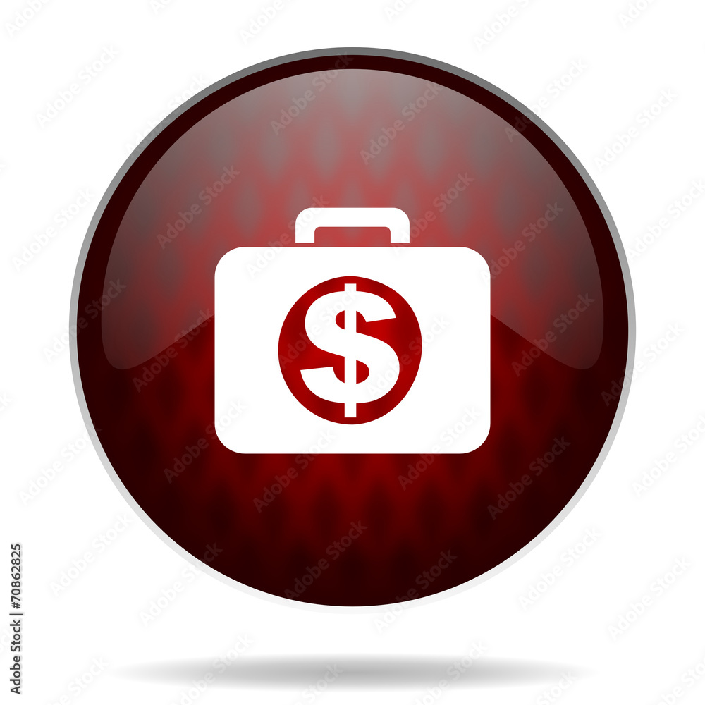 financial red glossy web icon on white background. financial red glossy web icon on white background.