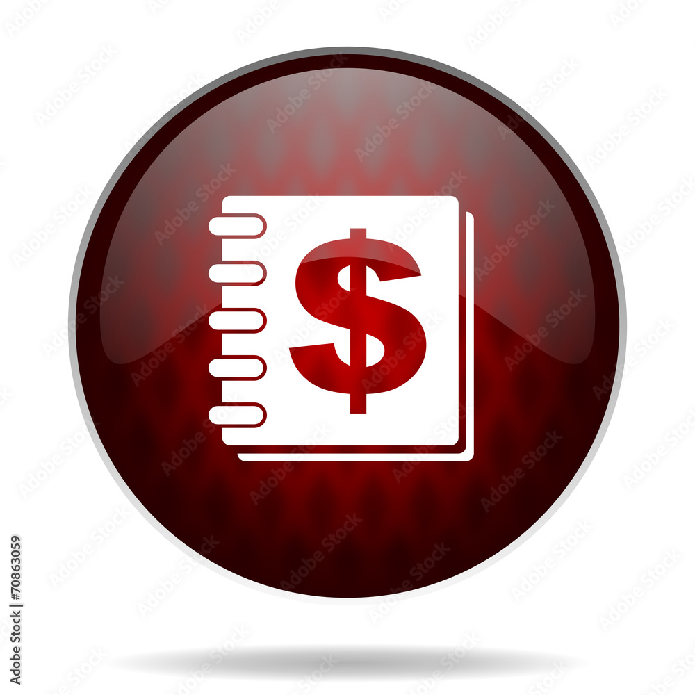 money red glossy web icon on white background. money red glossy web icon on white background.