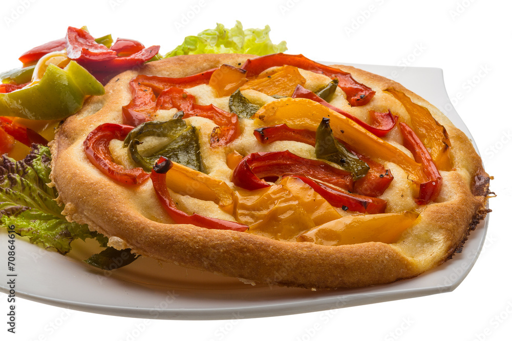 Pizza with bulgarian pepper Pizza with bulgarian pepper