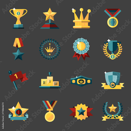 Award icons set