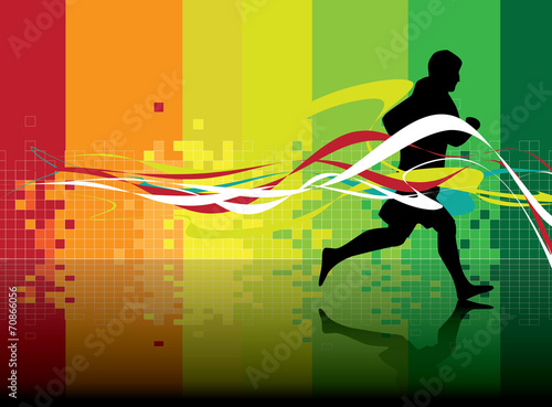 Sport vector illustration. Runner