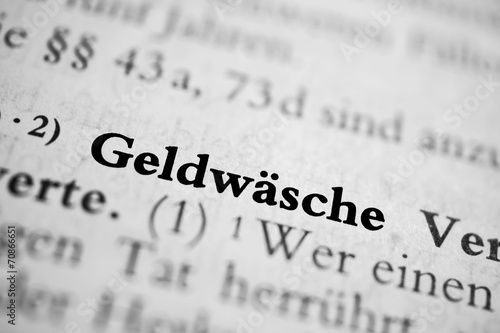 Geldwäsche - schwarz-weiß