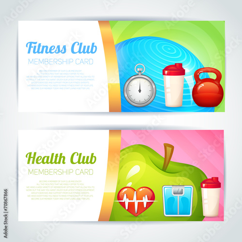 Fitness club card design