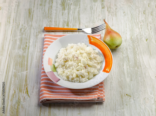 risotto with pears