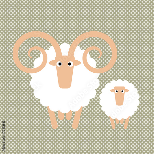 Sheeps #Vector Illustration