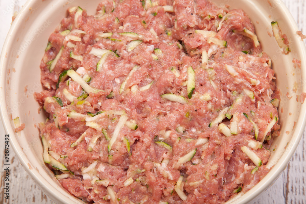 turkey mince meat with courgette turkey mince meat with courgette