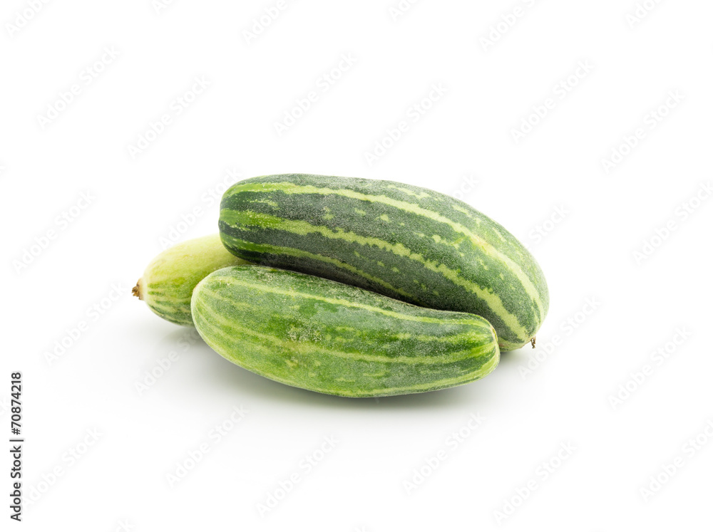 Young Muskmelon on white background Young Muskmelon on white background