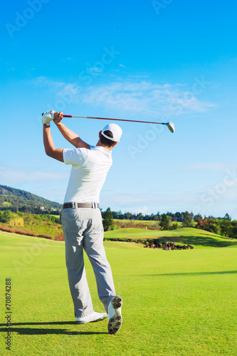 Man Playing Golf