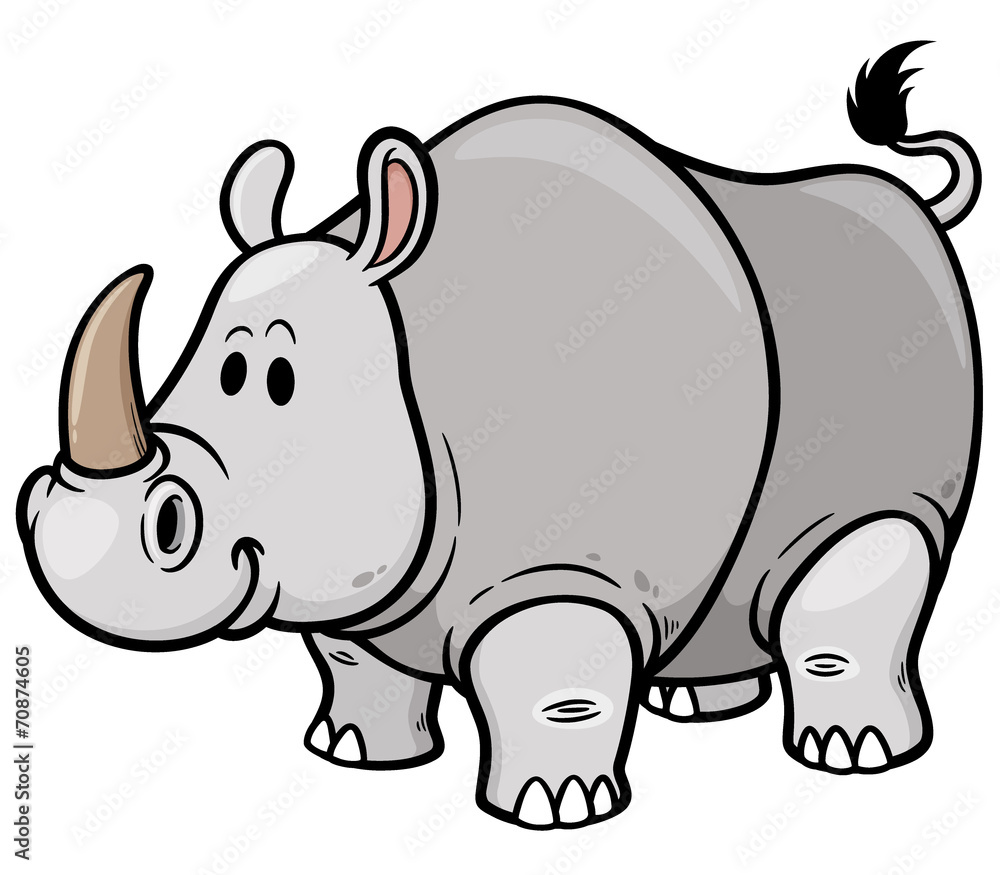 Vector illustration of Cartoon rhino Vector illustration of Cartoon rhino