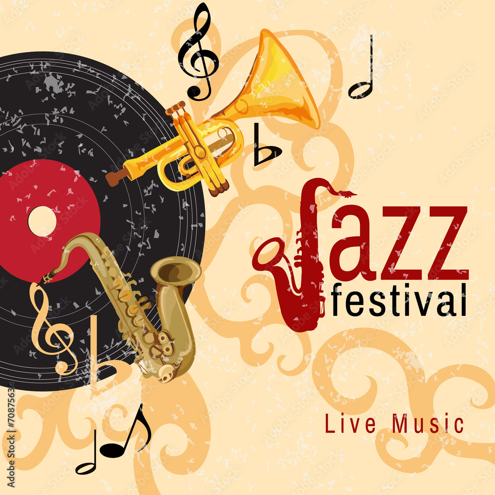 Fototapeta premium Jazz concert poster