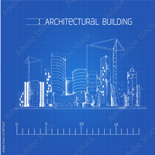 Architectural building blueprint