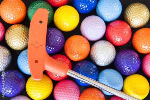 Mini Golf Balls and Club