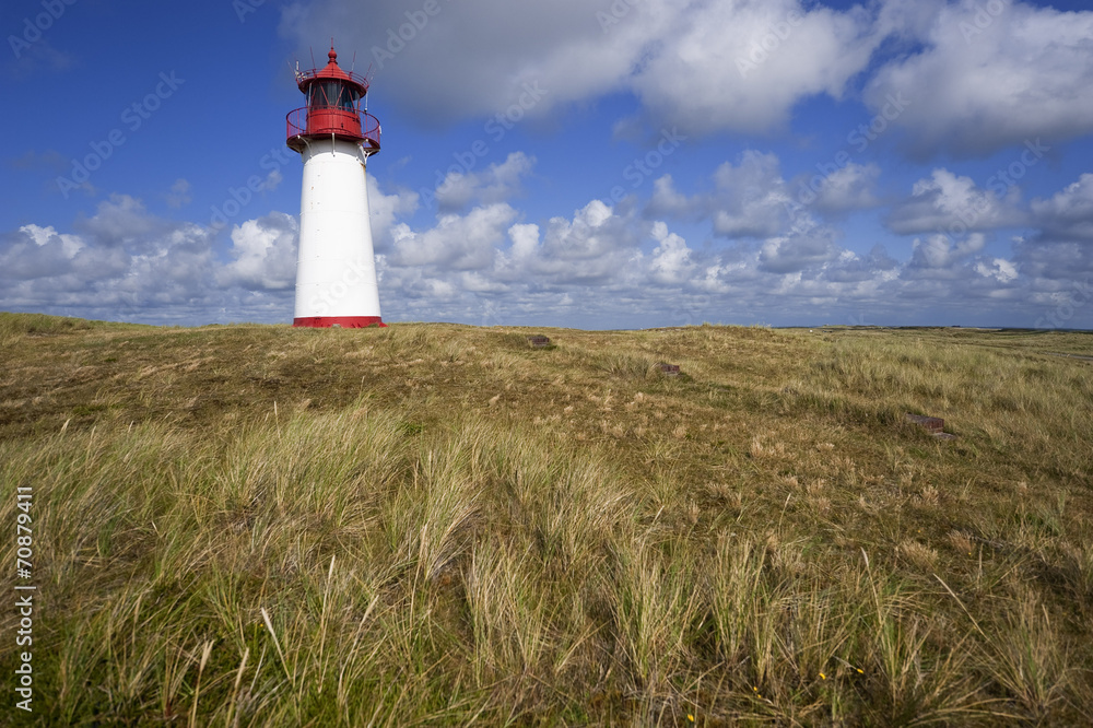 Leuchtturm am Ellenbogen in List auf Sylt, Deutschland Leuchtturm am Ellenbogen in List auf Sylt, Deutschland