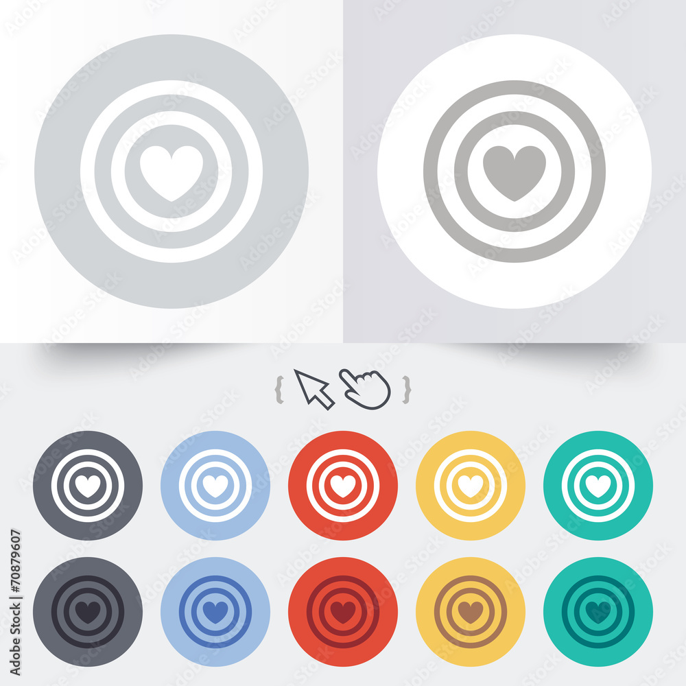 Target aim sign icon. Darts board symbol. Target aim sign icon. Darts board symbol.