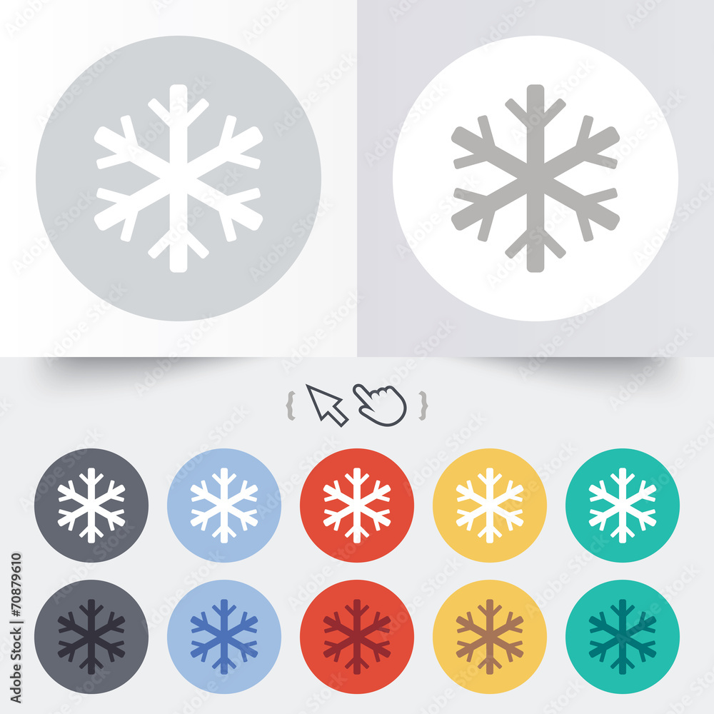 Snowflake sign icon. Air conditioning symbol. Snowflake sign icon. Air conditioning symbol.