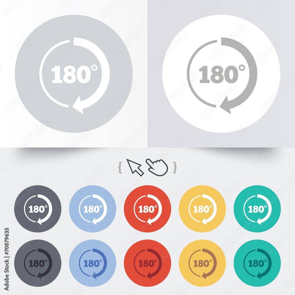 Angle 180 degrees sign icon. Geometry math symbol Angle 180 degrees sign icon. Geometry math symbol