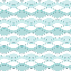 Wandcirkels Zee patronen Abstract blauw golvenpatroon naadloos  © Oksana