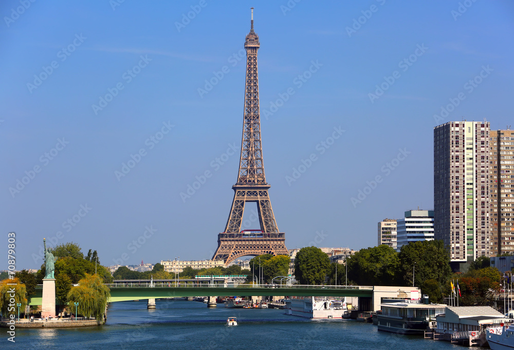 View on Eiffel Tower in the day, Paris, France
