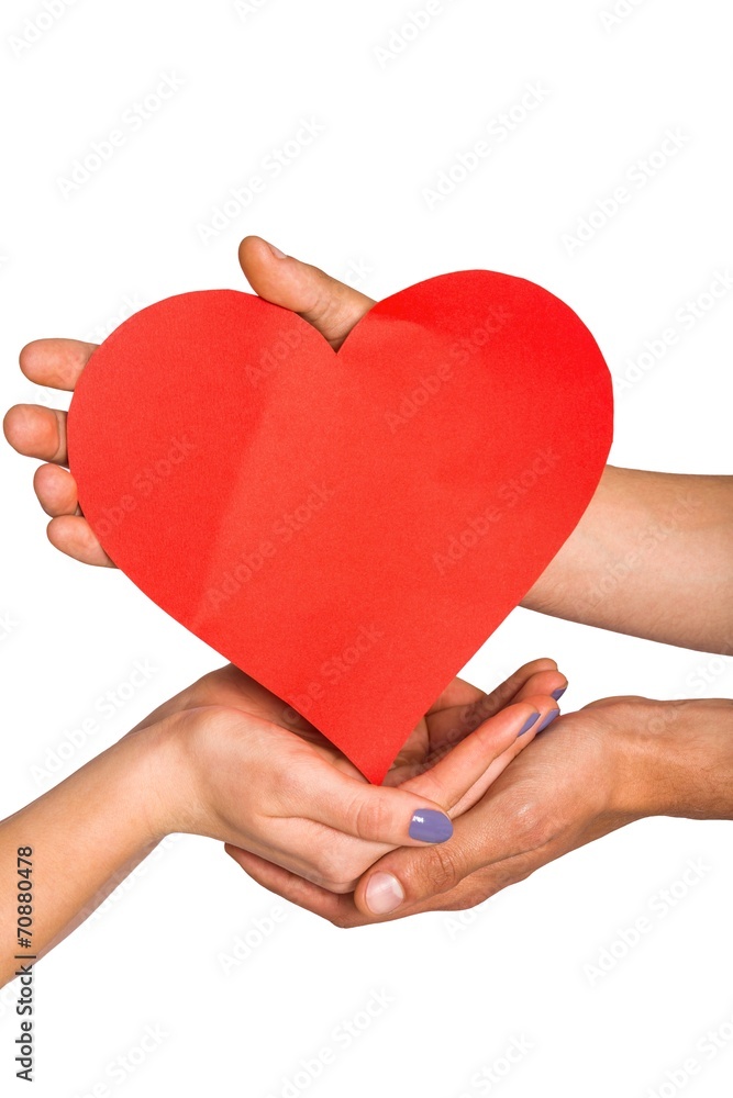 Obraz premium Hands holding red heart