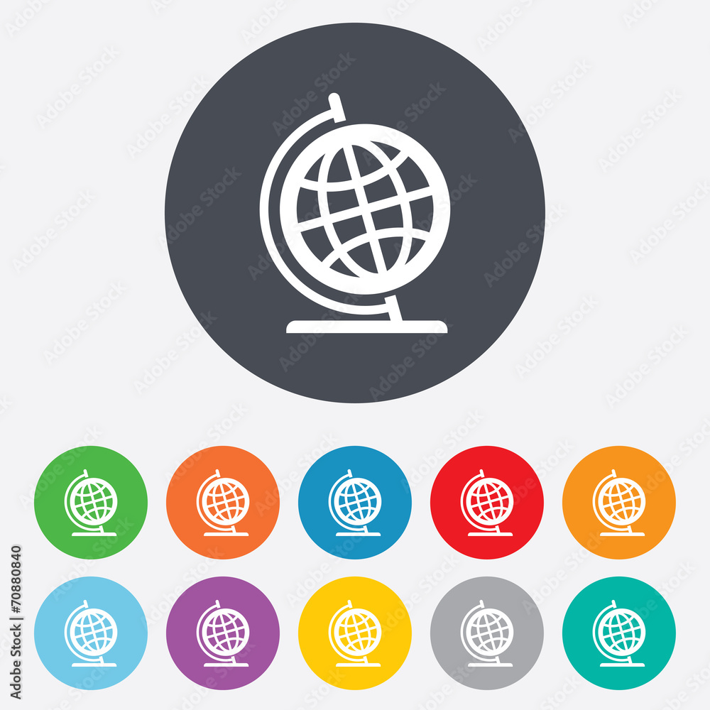 Globe sign icon. Geography symbol. Globe sign icon. Geography symbol.