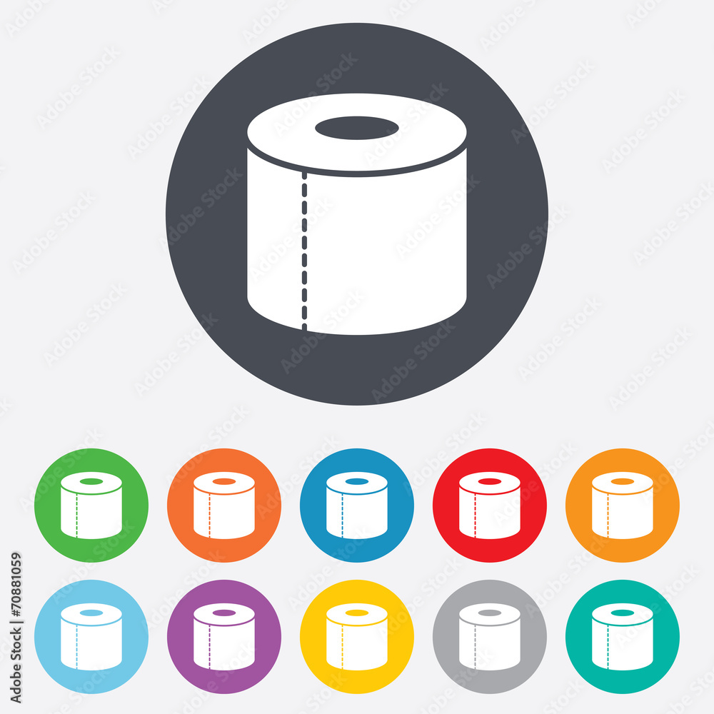 Toilet paper sign icon. WC roll symbol. Toilet paper sign icon. WC roll symbol.