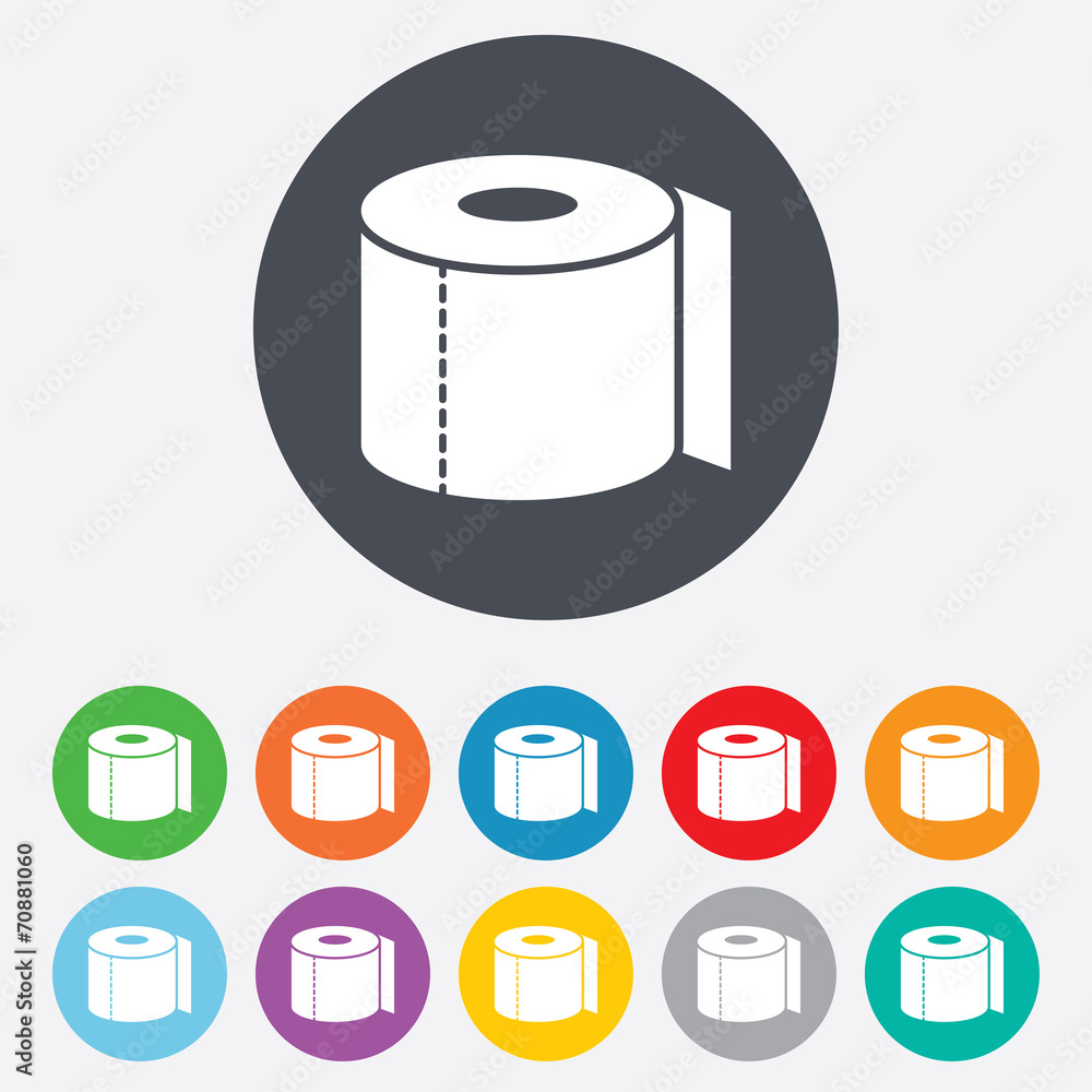 Toilet paper sign icon. WC roll symbol. Toilet paper sign icon. WC roll symbol.