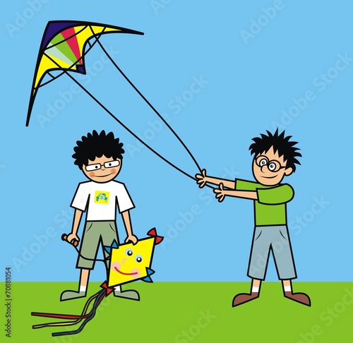 boys and kites
