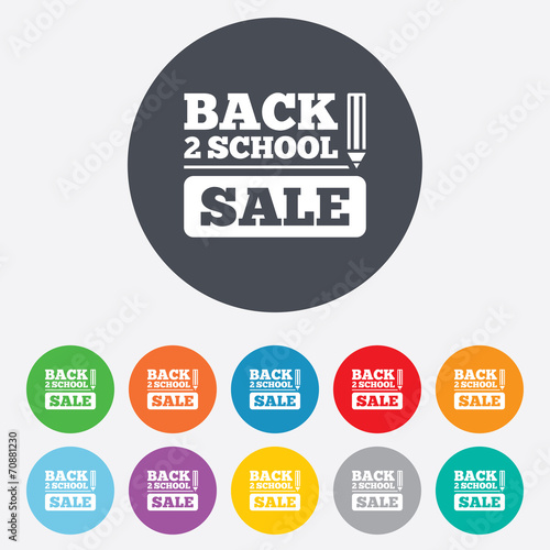 Back to school sign icon. Back 2 school symbol.
