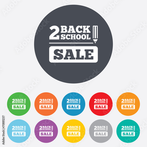 Back to school sign icon. Back 2 school symbol.