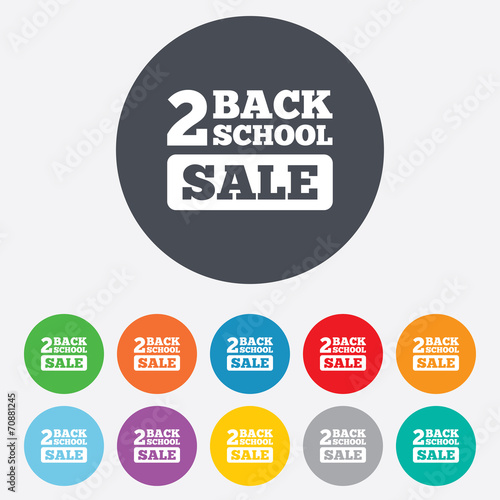 Back to school sign icon. Back 2 school symbol.