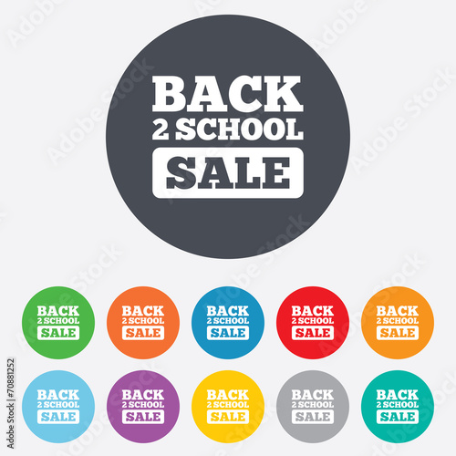 Back to school sign icon. Back 2 school symbol.