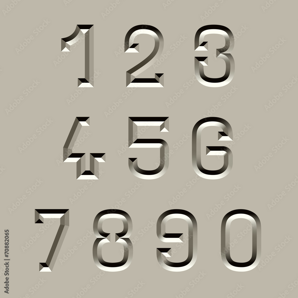 vector stone carved font numbers vector stone carved font numbers