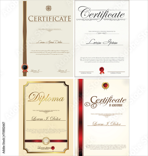 Certificate template collection