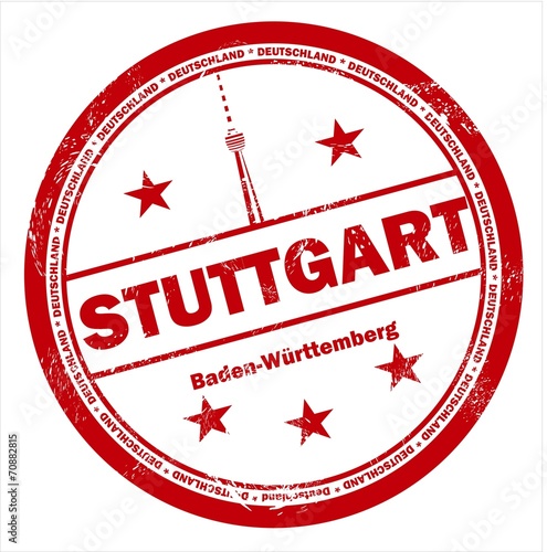 Stuttgart Deutschland Stempel Stamp rot