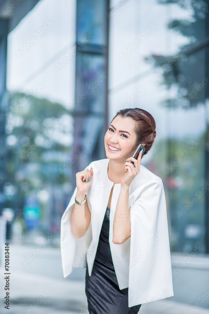 Beautiful business woman doing portrait