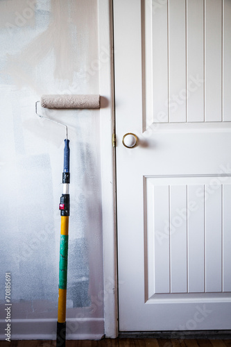 Paint Roller on the Wall