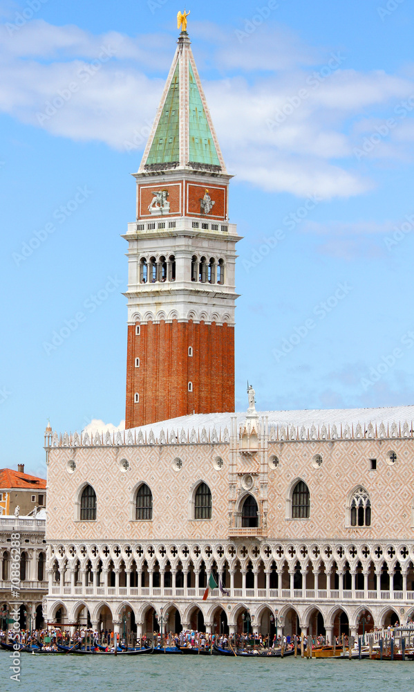 Bell Tower of St. Mark and the Ducal Palace in Venice
