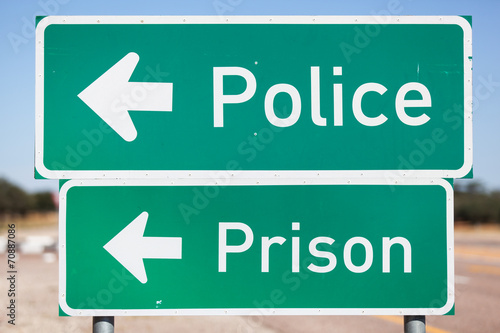 turn left to police and prison
