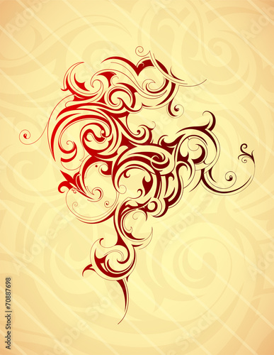 Artistic tattoo shape