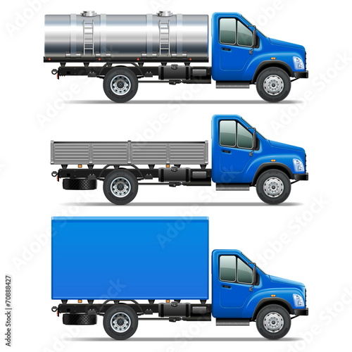 Vector Lorry Icons Set 2